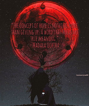 Madara Uchiha Reaches Toward the Infinite Tsukuyomi in a Dark Starry Night HD phone wallpaper