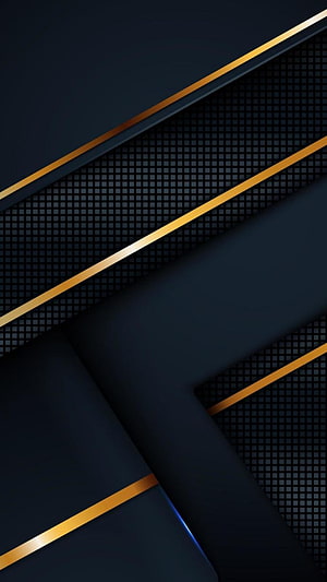 Sleek Dark Geometric Abstract Design with Gold Diagonal Stripes and Grid Pattern HD phone wallpaper