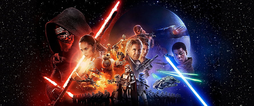 Star Wars The Rise of Skywalker Cinematic Character Poster with Kylo Ren and Rey HD wallpaper