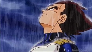Vegeta in the Rain from Dragon Ball Z Anime Scene HD wallpaper