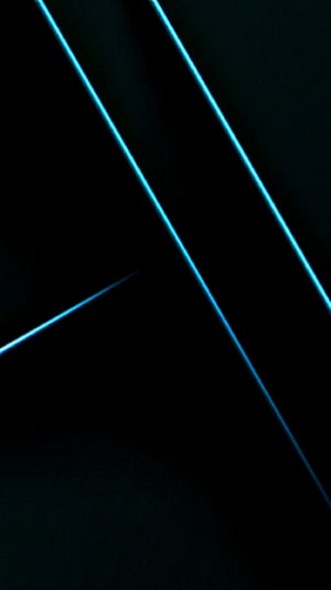 Minimalist Electric Blue Neon Lines on Black Background HD phone wallpaper