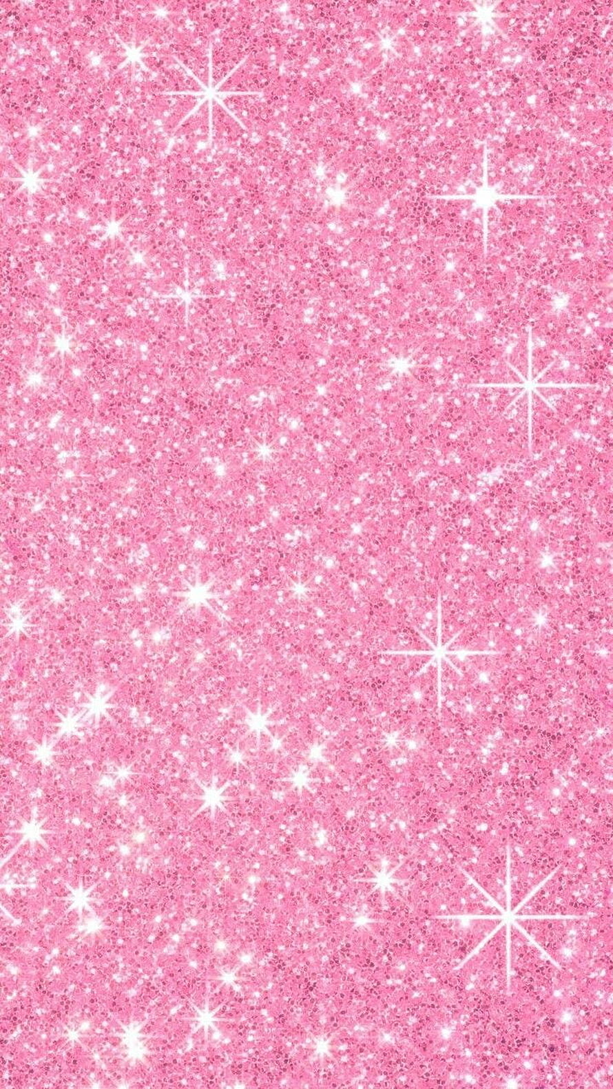Pink Glitter Texture With White Sparkling Stars And Shimmering Background Pattern HD phone wallpaper