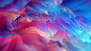 Vibrant Abstract Clouds in Pink and Blue Digital Art HD wallpaper