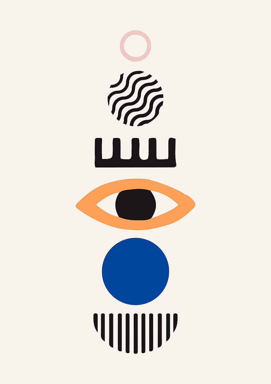 Henri Matisse Abstract Face Poster with Geometric Shapes and Bold Color Palette HD phone wallpaper