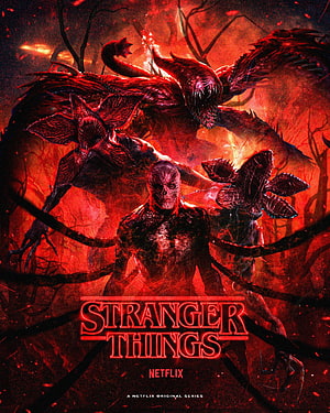 Stranger Things Demogorgon and Demodog Monster Poster Art HD phone wallpaper