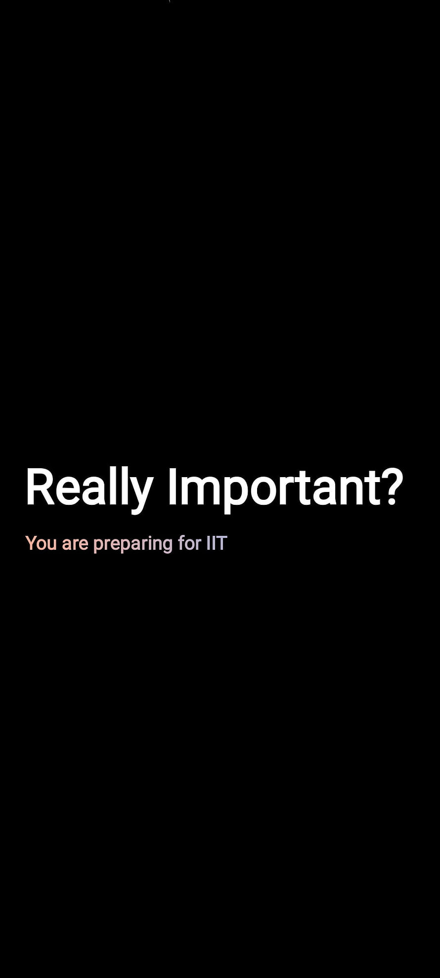 Minimalist Black Motivational Quote for IIT JEE Exam Preparation HD phone wallpaper