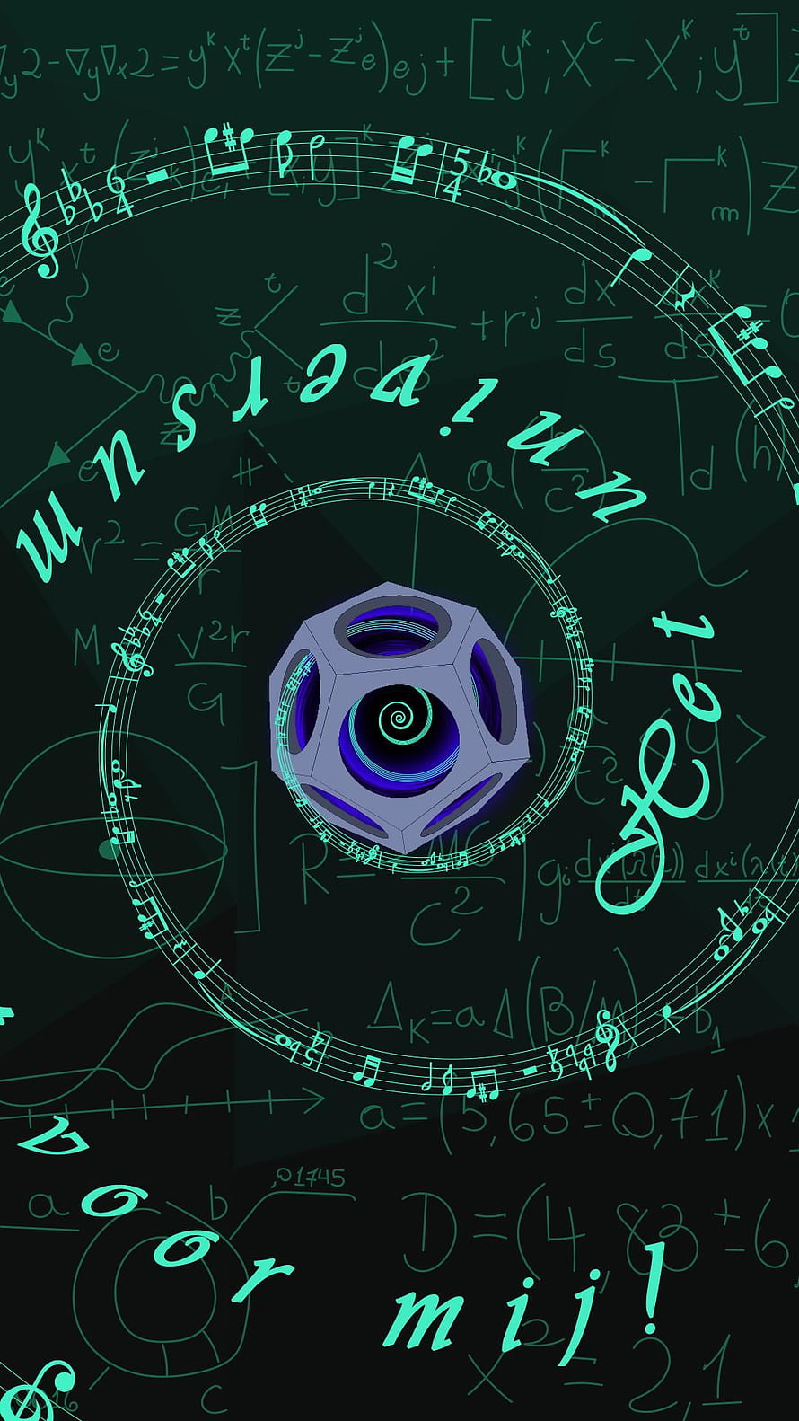 Overwatch Sigma Concept Art with Mathematical Equations and Musical Notation HD phone wallpaper