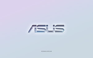 Asus 3D Embossed Logo on Soft Gradient Background HD wallpaper