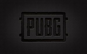 PUBG Carbon Fiber Logo with Grunge Texture on Dark Diagonal Background HD wallpaper