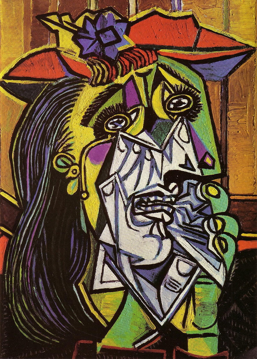 Pablo Picasso Cubist Portrait of a Woman with Hat and Bold Geometric Shapes HD phone wallpaper
