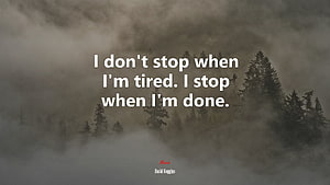 David Goggins Motivational Quote Over Misty Pine Forest Landscape HD wallpaper