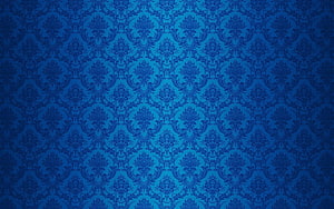 Elegant Blue Damask Pattern with Ornate Floral Motifs and Vintage Texture HD wallpaper