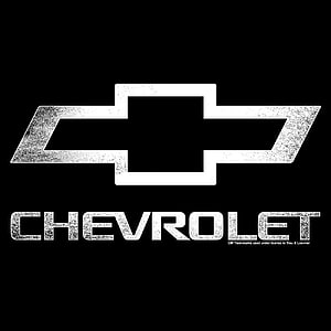 Chevrolet Grille Logo with Distressed White Finish on Black Background HD phone wallpaper