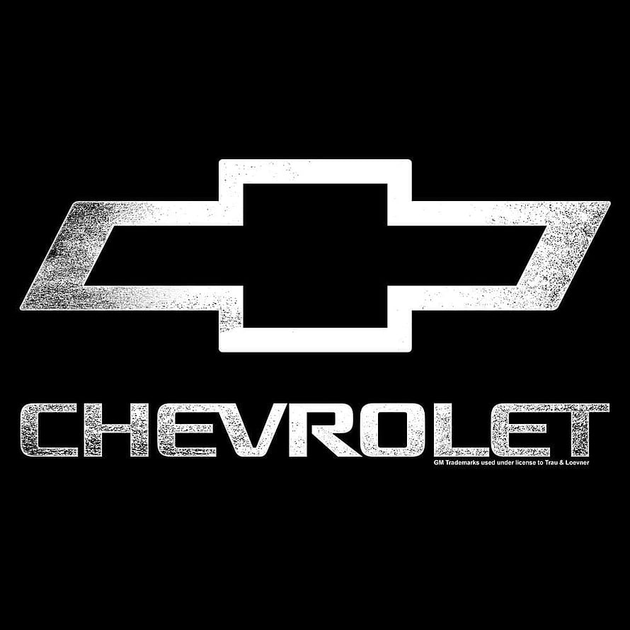 Chevrolet Grille Logo with Distressed White Finish on Black Background HD phone wallpaper