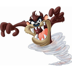 Taz the Tasmanian Devil Cartoon Character in a Tornado Spin HD phone wallpaper