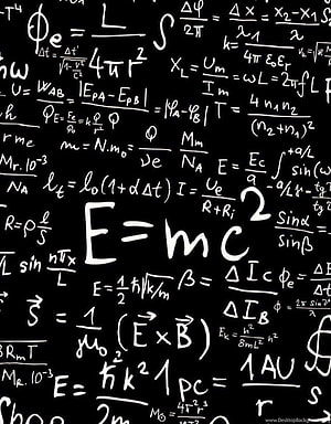 Handwritten Physics Equations and Science Formulas on a Black Chalkboard Background HD phone wallpaper