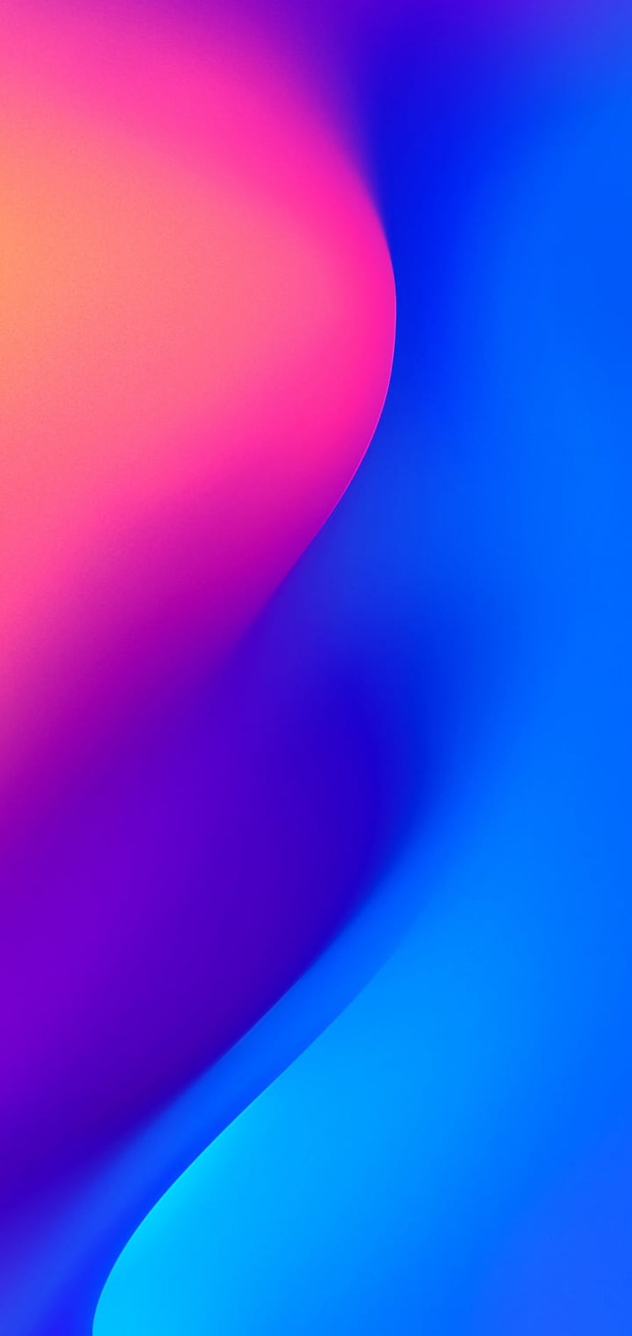 Vibrant Abstract Gradient with Soft Pink and Blue Curves HD phone wallpaper
