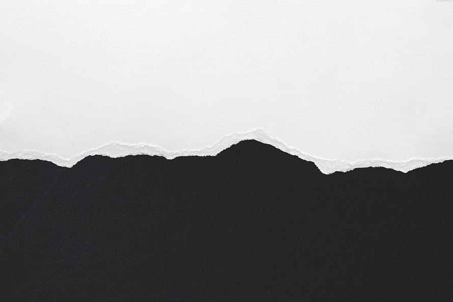 Minimalist Torn Paper Edge Texture on Black and White Background HD wallpaper
