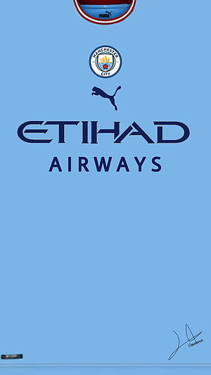 Manchester City Home Kit 2022-23 Etihad Airways Puma Jersey Design HD phone wallpaper