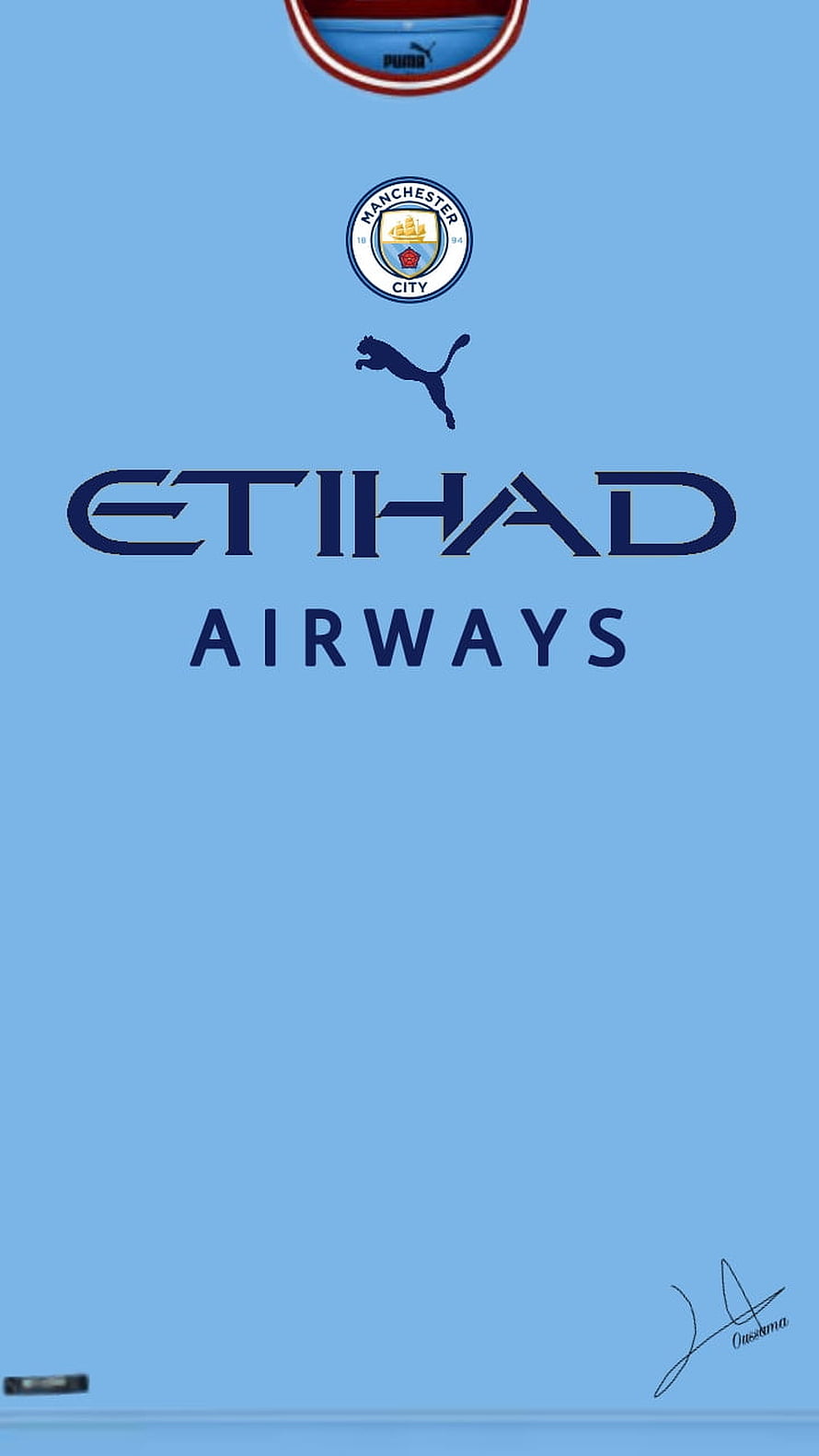 Manchester City Home Kit 2022-23 Etihad Airways Puma Jersey Design HD phone wallpaper