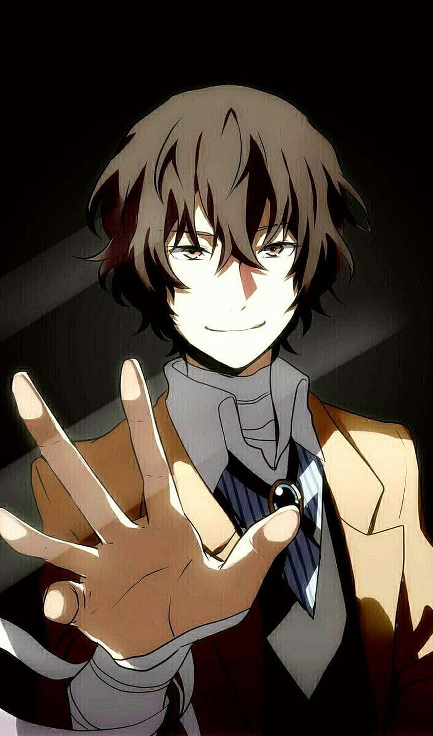 Dazai Osamu from Bungou Stray Dogs Anime Character Portrait HD phone wallpaper