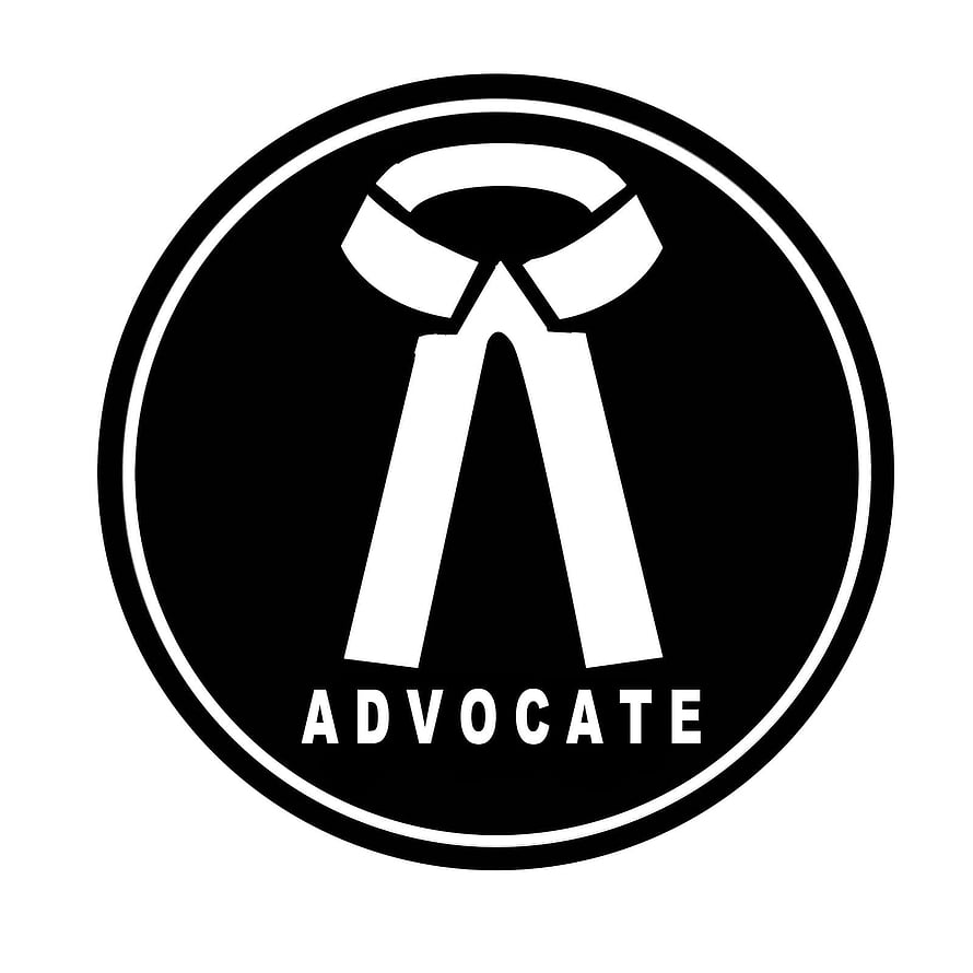 Minimalist Black and White Advocate Emblem with Stylized Tie Icon HD phone wallpaper