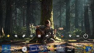 The Last of Us Part 2 Ellie Playing Guitar in Forest PS4 Theme HD wallpaper