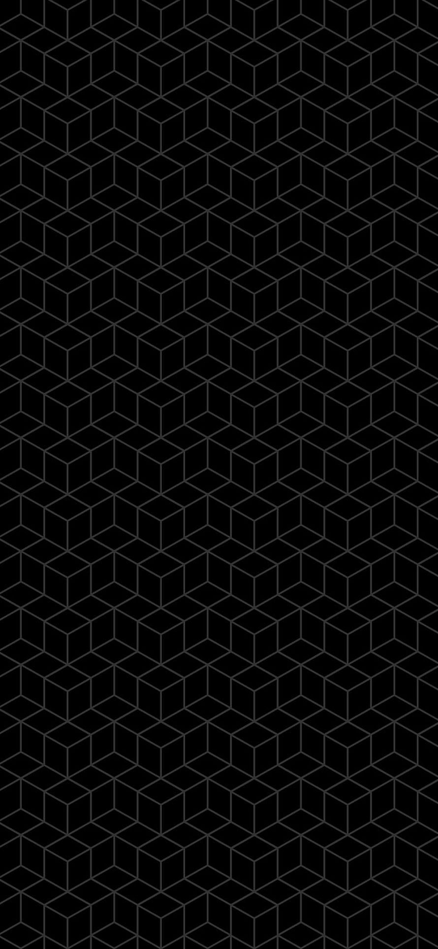 Minimalist Black Isometric Cube Grid Pattern for Dark Aesthetic Desktop Backgrounds HD phone wallpaper