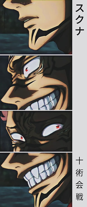 Ryomen Sukuna Jujutsu Kaisen Anime Character Close-Up Portrait HD phone wallpaper