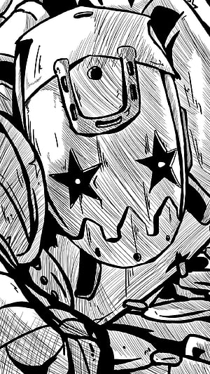 Tusk Act 4 JoJo's Bizarre Adventure Part 7 Manga Panel with Star Markings HD phone wallpaper