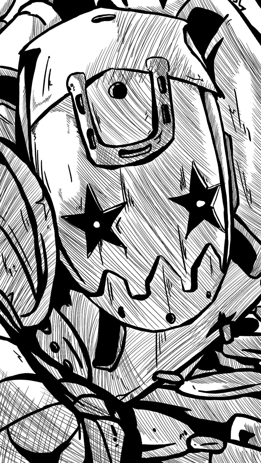 Tusk Act 4 JoJo's Bizarre Adventure Part 7 Manga Panel with Star Markings HD phone wallpaper