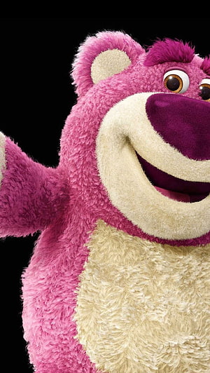 Lotso from Toy Story 3 in a Close-Up Portrait with a Cheerful Expression HD phone wallpaper