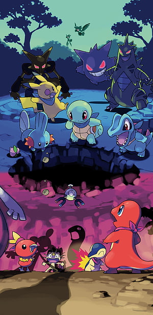 Pokemon Mystery Dungeon Rescue Team Adventure with Pikachu and Eevee in a Dark Forest HD phone wallpaper