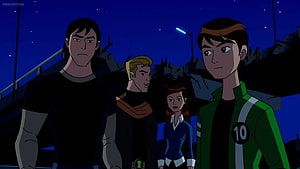 Ben 10 Alien Force Team Group Portrait at Night with Ben Tennyson and Gwen HD wallpaper