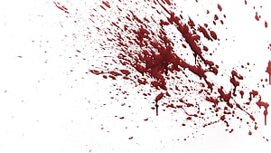 Dramatic Red Blood Spatter and Splash on White Background HD wallpaper