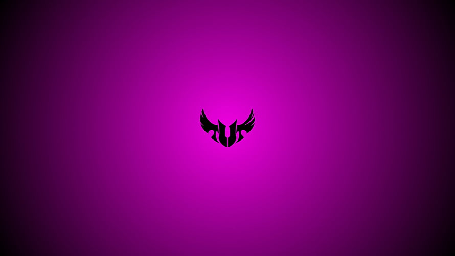 Asus TUF Gaming Logo on Vibrant Purple Gradient Background HD wallpaper
