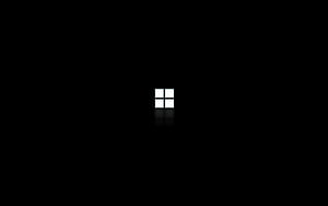 Windows 10 Logo on Black Background Minimalist Desktop Wallpaper HD wallpaper