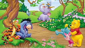 Winnie The Pooh And Friends Gardening In The Hundred Acre Wood HD wallpaper