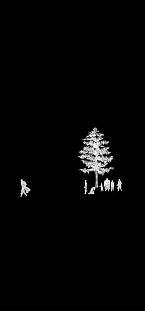 Berserk Minimalist Illustration Featuring Guts and Griffith Under a Pine Tree HD phone wallpaper