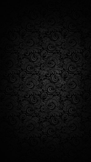 Dark Elegant Damask Pattern with Ornate Floral Swirls and Vintage Texture HD phone wallpaper