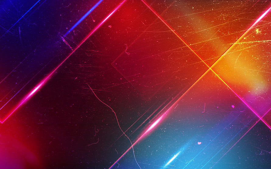 Vibrant Neon Light Rays Abstract Geometric Space Background HD wallpaper
