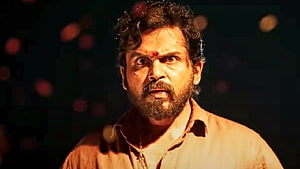 Karthi in Kaithi Intense Action Movie Portrait with Dramatic Lighting HD wallpaper