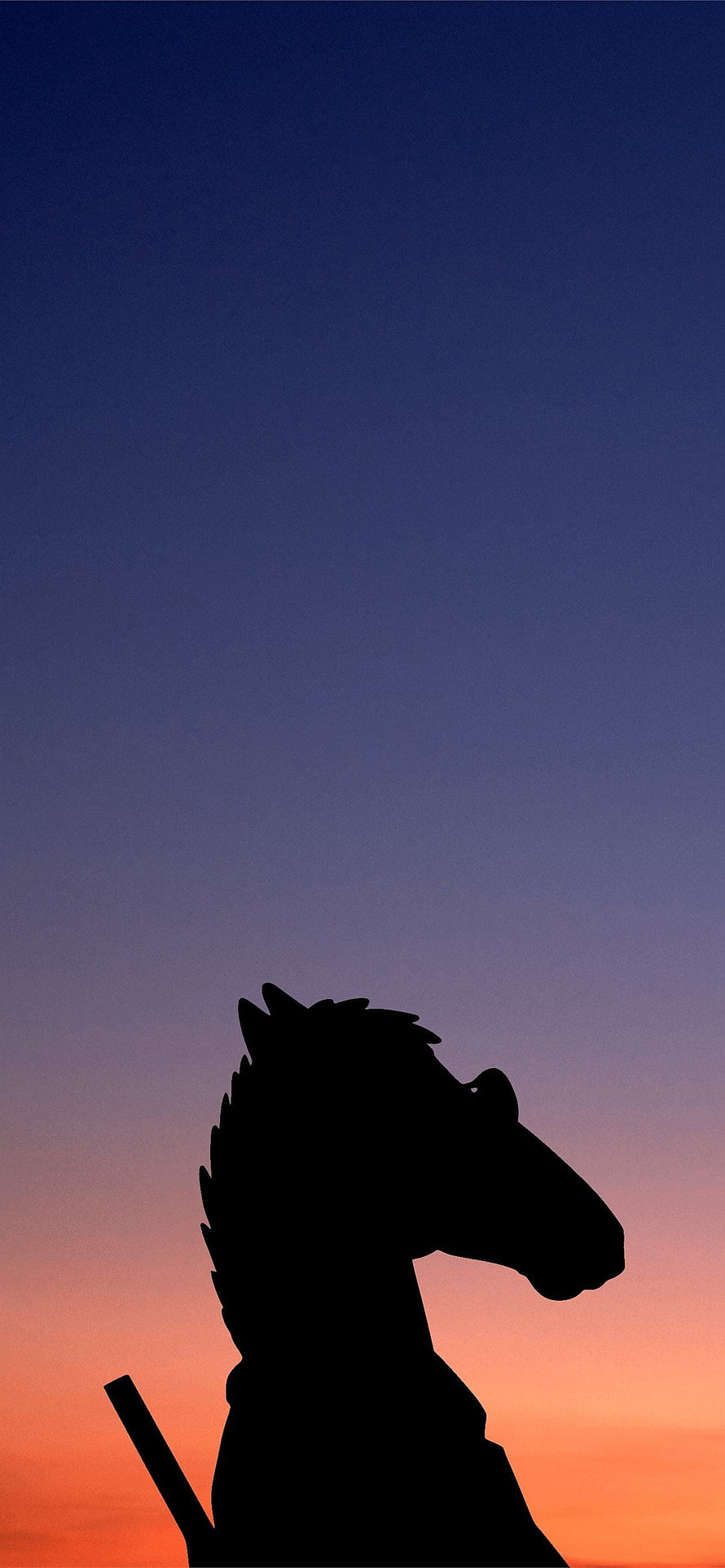Bojack Horseman Silhouette Against a Vibrant Sunset Sky Gradient HD phone wallpaper