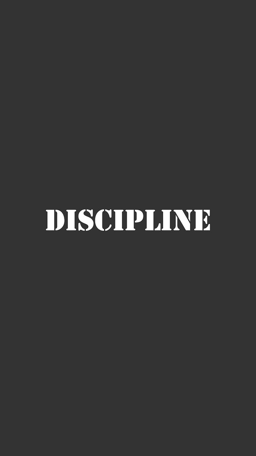 Minimalist Discipline Quote on Dark Background for Motivation HD phone wallpaper
