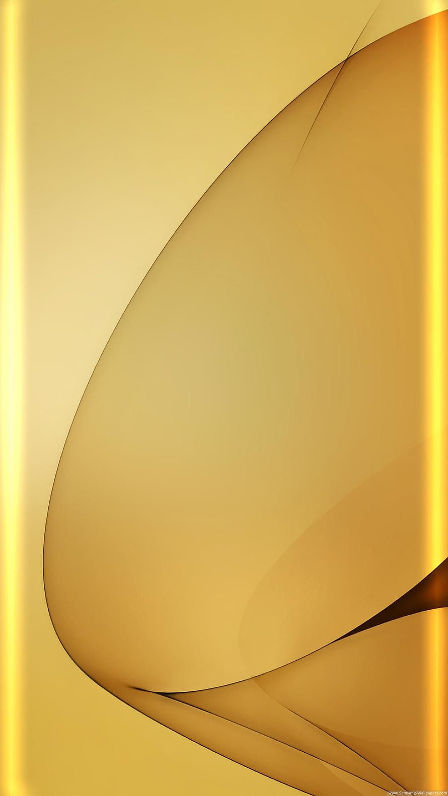 Elegant Curved Gold Abstract Wallpaper for Samsung Galaxy S7 Edge HD phone wallpaper