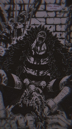 Doflamingo Manga Panel from One Piece with Dark Aesthetic and Glitch Effect HD phone wallpaper