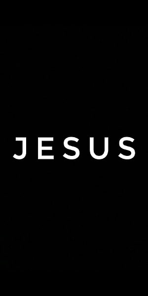 Minimalist Jesus Name Typography on Black Background HD phone wallpaper