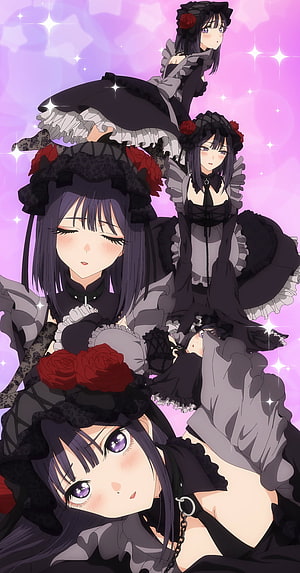 Kuroe, Kitagawa, and Shizuku in Gothic Lolita Dresses from My Dress-Up Darling HD phone wallpaper