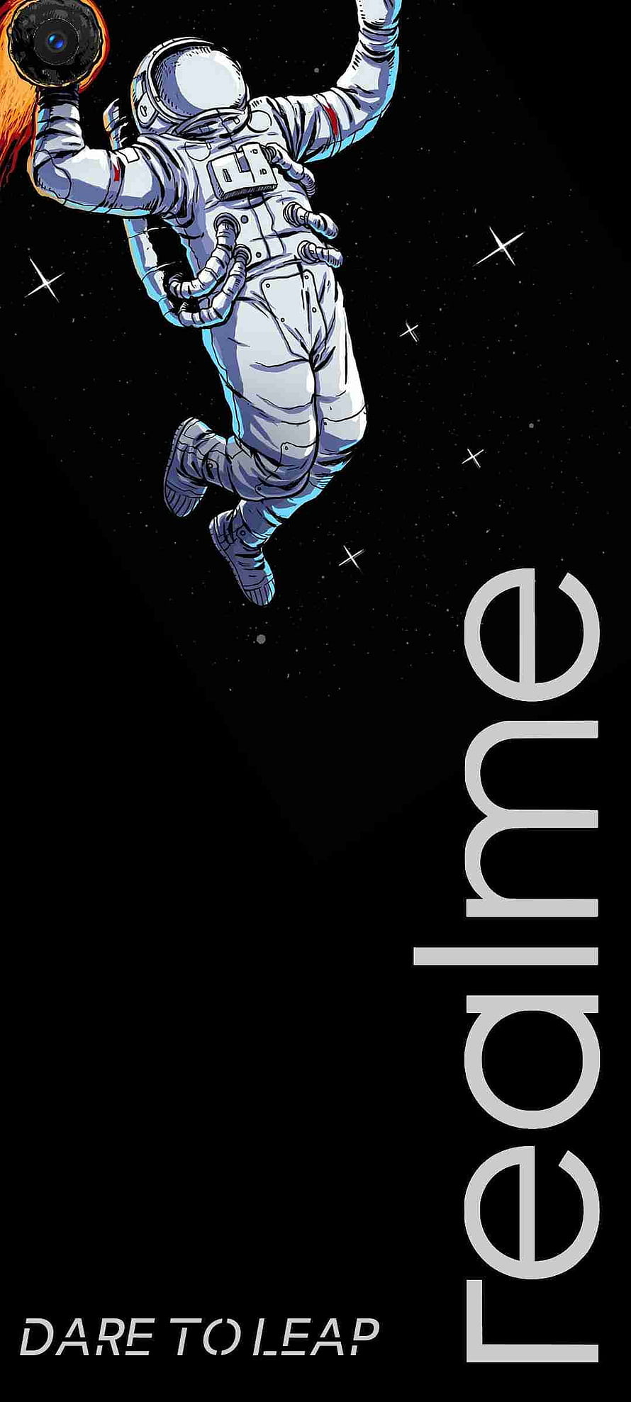 Realme Dare To Leap Astronaut Illustration Wallpaper HD phone wallpaper
