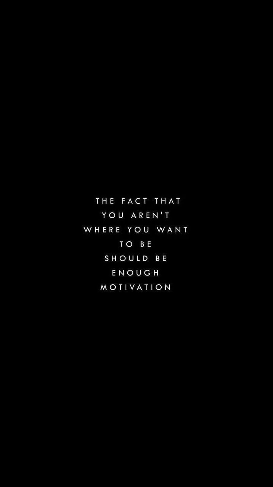 Minimalist Black Background with White Motivational Quote Text HD phone wallpaper